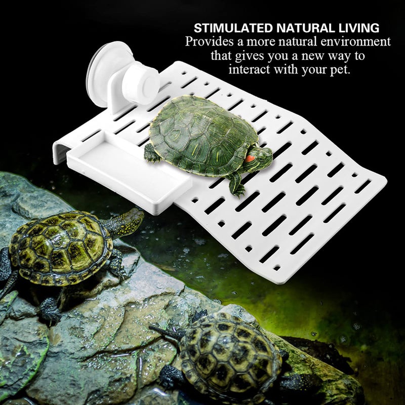 Garosa Aquarium Turtle, Fish Tortoise Terrace Reptile Basking Floating Climbing Island Dock, with Suction Cup(S) - Image 2
